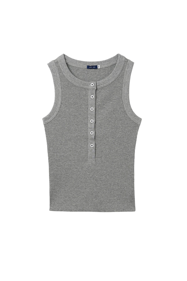 Cotton blend tank top (Grey)