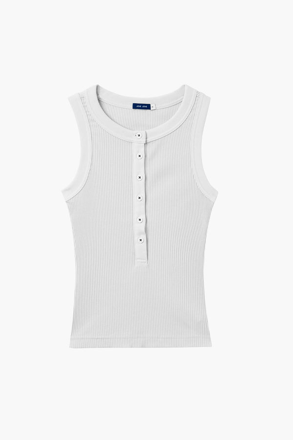 Cotton blend tank top (White)
