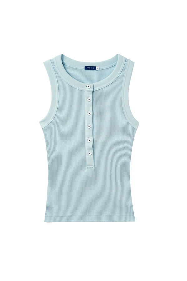 Cotton blend tank top (Baby blue)
